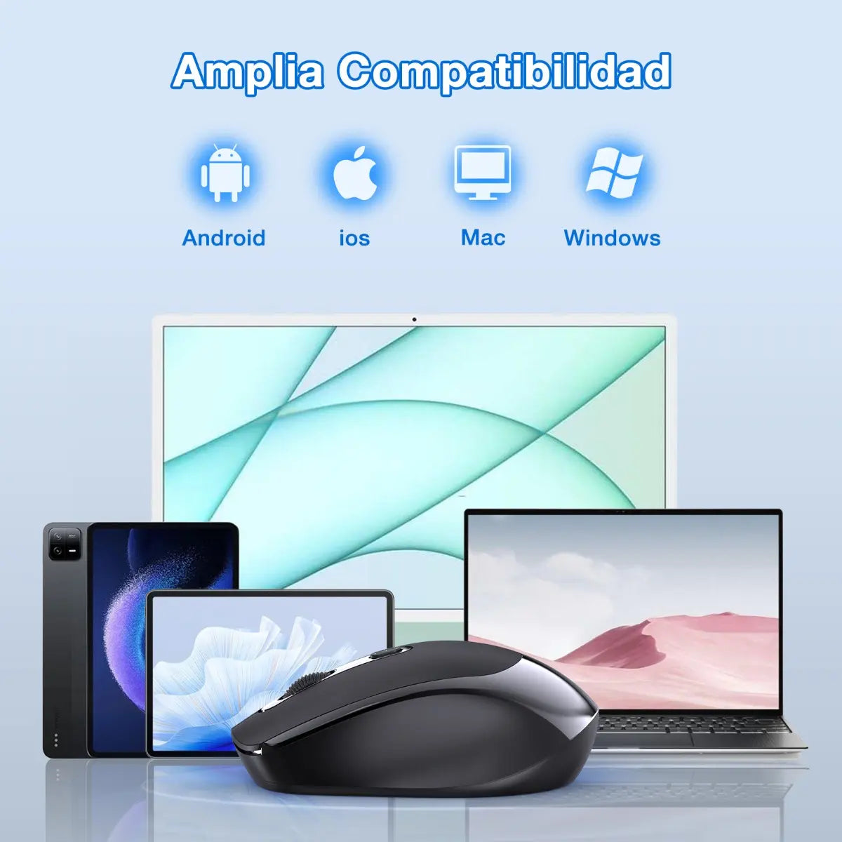 Ratón Inalámbrico Wireless Mouse Silencioso Portátil 2.4g 3 Dpi