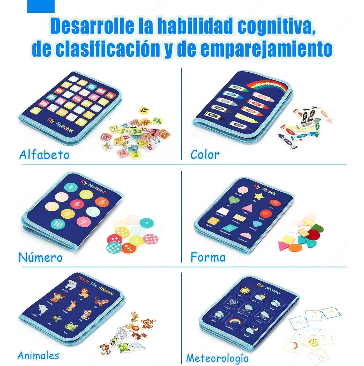 Juguete Montessori 2-7 años Azul