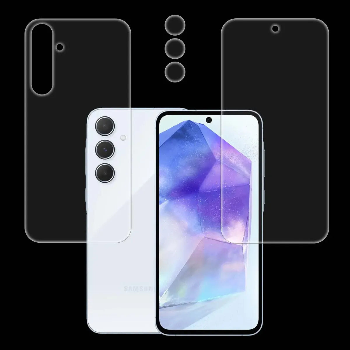 Micas Hidrogel Delantera/tras + Mica D Cámara Galaxy A55 5g