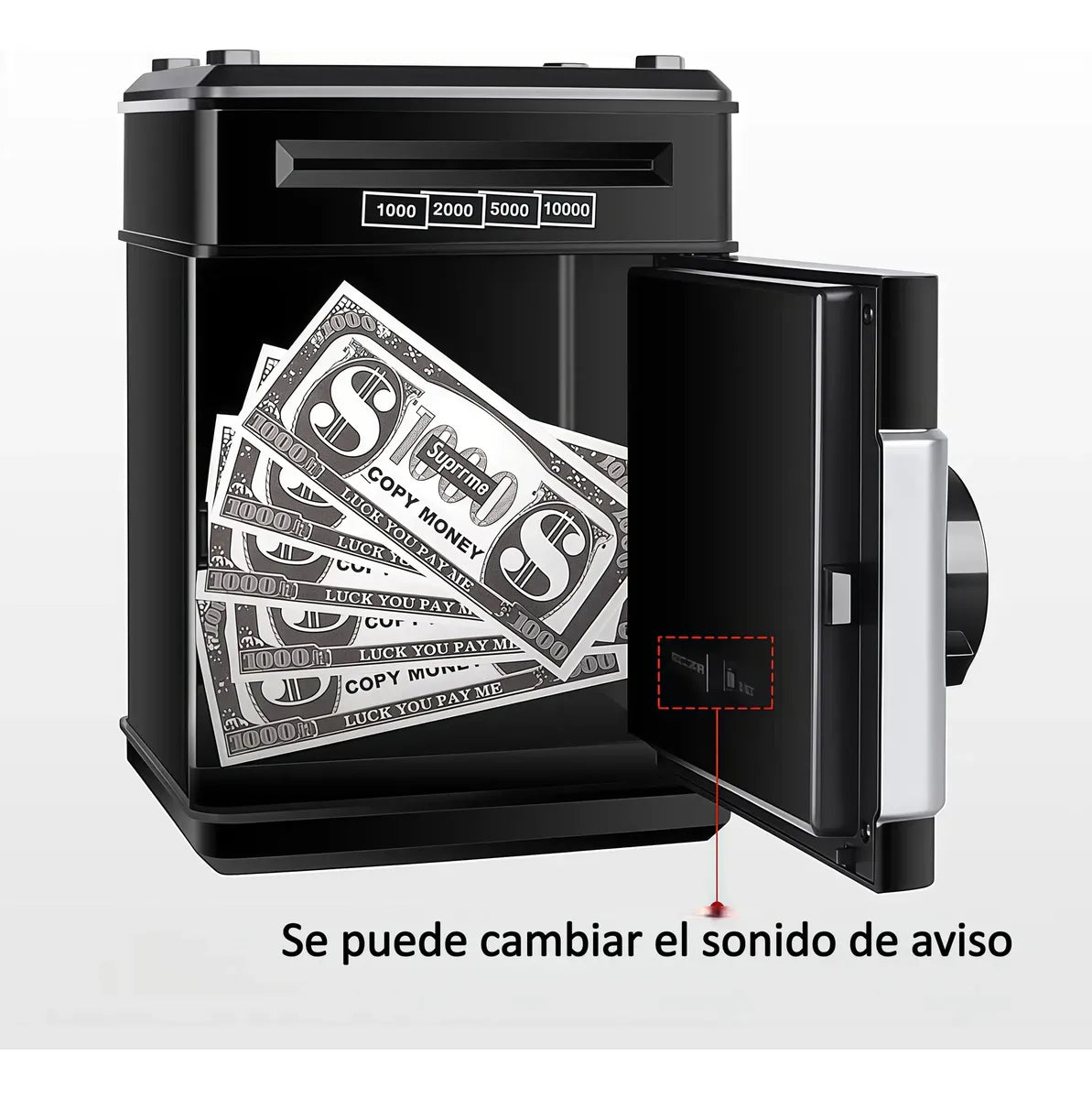 Alancía electrónica para niños/niñas caja fuerte negra