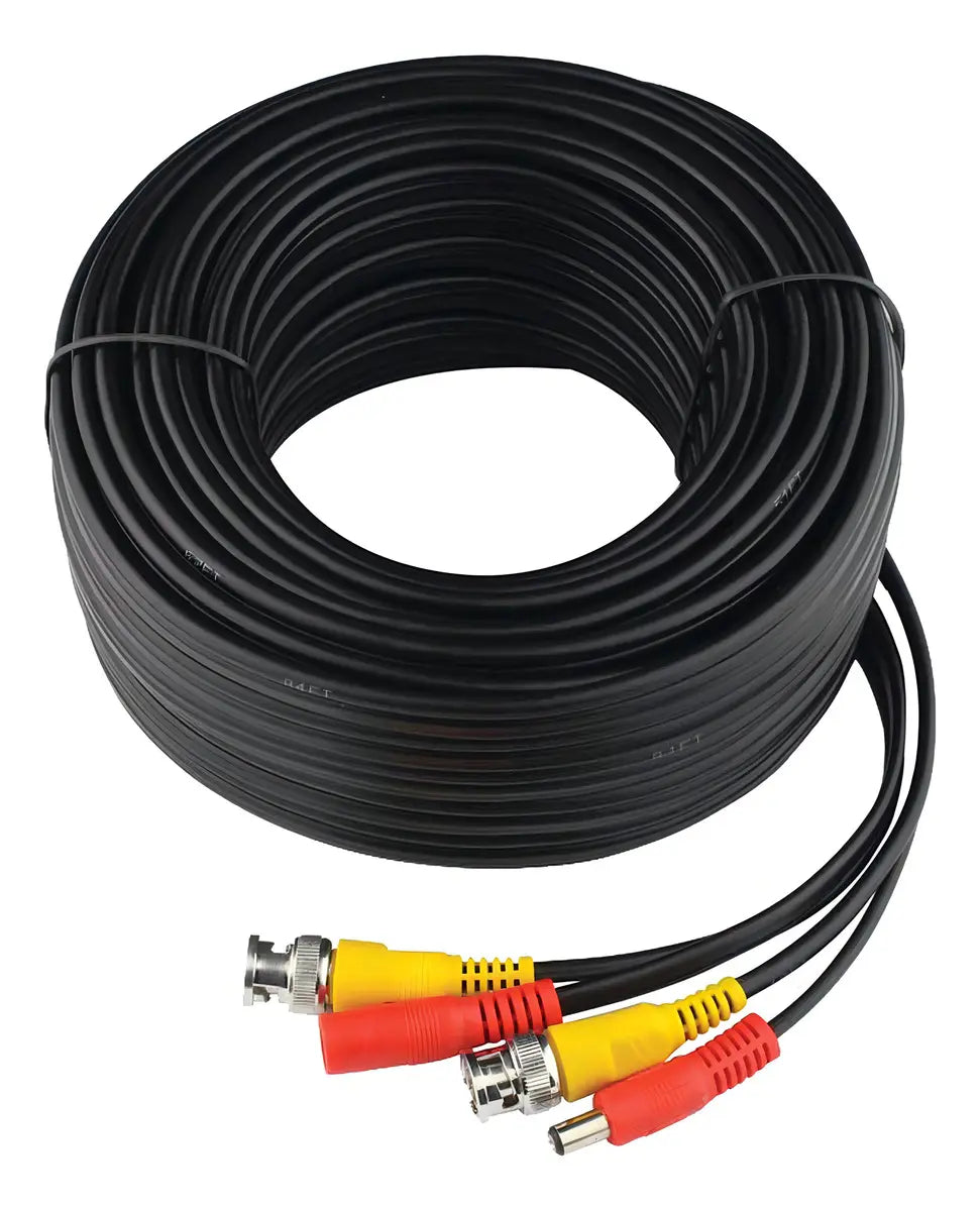 Cable Coaxial Bnc Rg59 + Alimentación Cable Siamés para Cámaras 18 metros