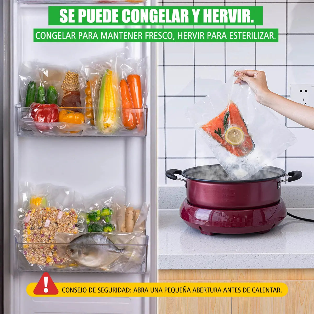 Rollo Bolsas Alimentos Sellado Al Vacío 28cm  300 cm