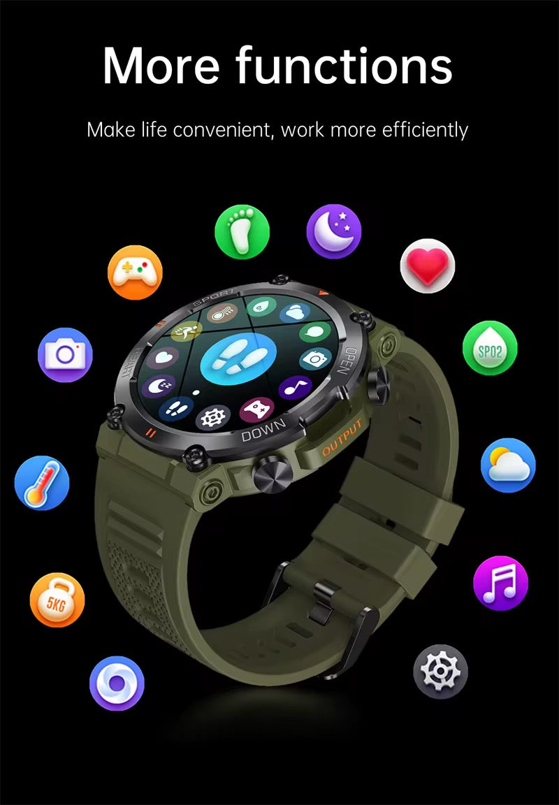 Smart Watch Podómetro Oxígeno en la sangre Presión arterial Monitoreo del ritmo cardíaco Bt Call Dafit App Smartwatch