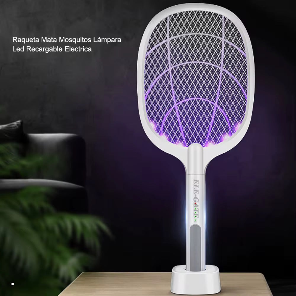 Mosquito Killer Racket Lámpara Led Recargable Eléctrica