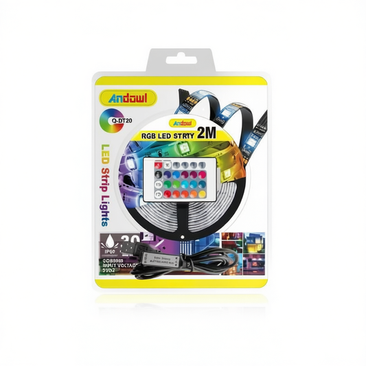 Tira de luces RGB 2M USB impermeable IP67