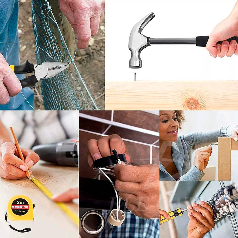 Juego de Herramientas Domésticas Multifuncionales - Kit Completo de Reparación y Bricolaje