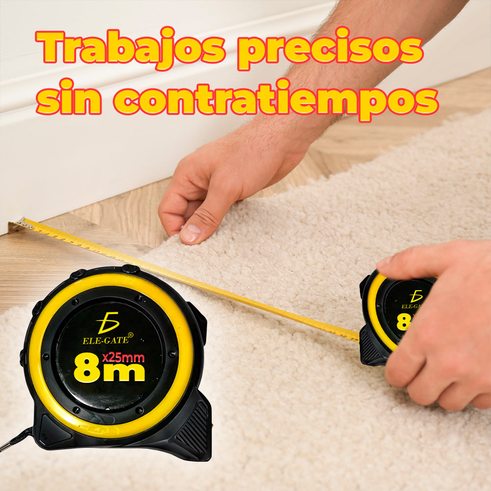 Cinta Métrica Magnética 8M con Escala Doble Cara con Gancho True Zero
