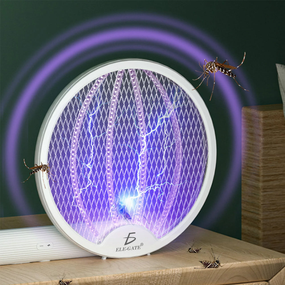 Mata Moscas Eléctrico Recargable con Luz UV 2 EN 1