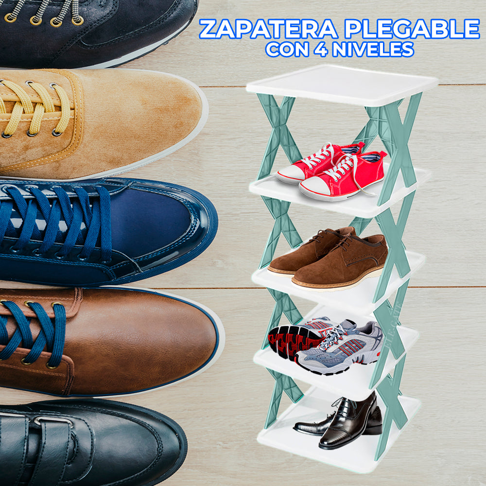 Zapatera Organizador Plegable con 4 Niveles