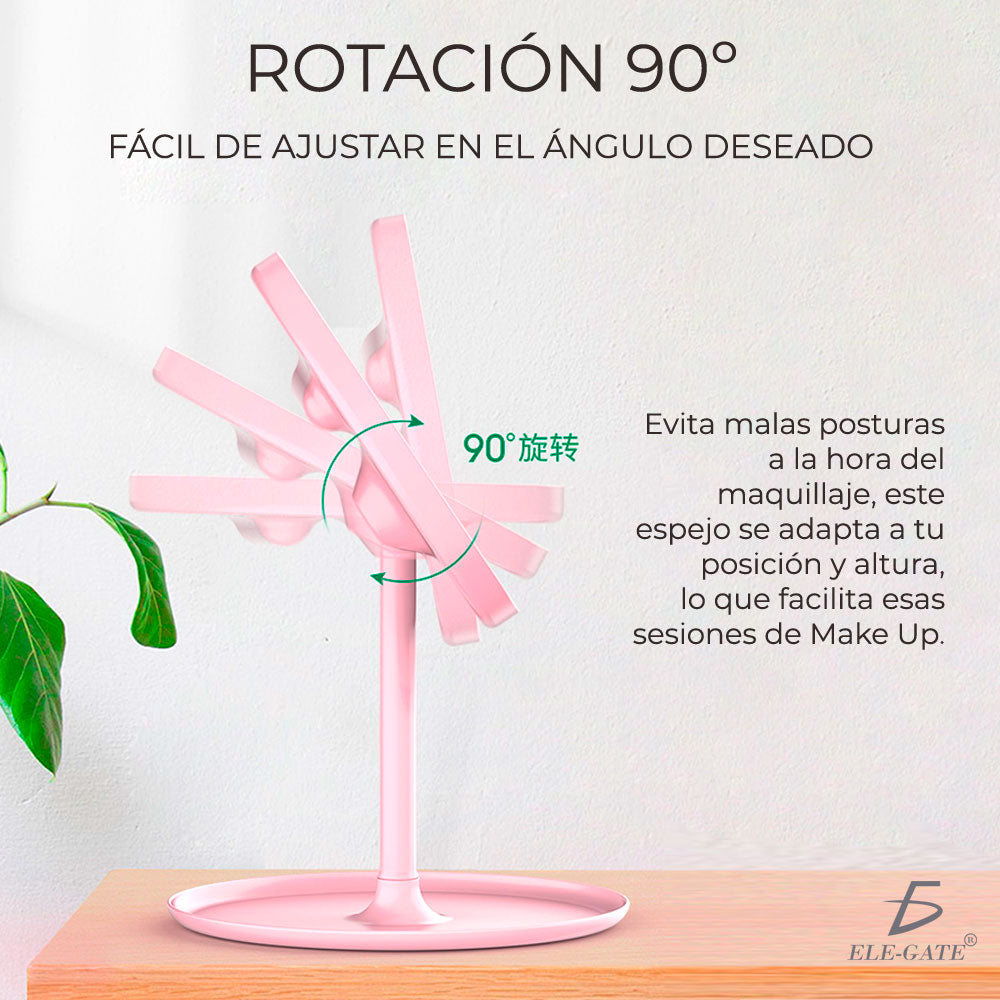 Anillo de luz LED 17,5 cm espejo de maquillaje Tiktok portátil