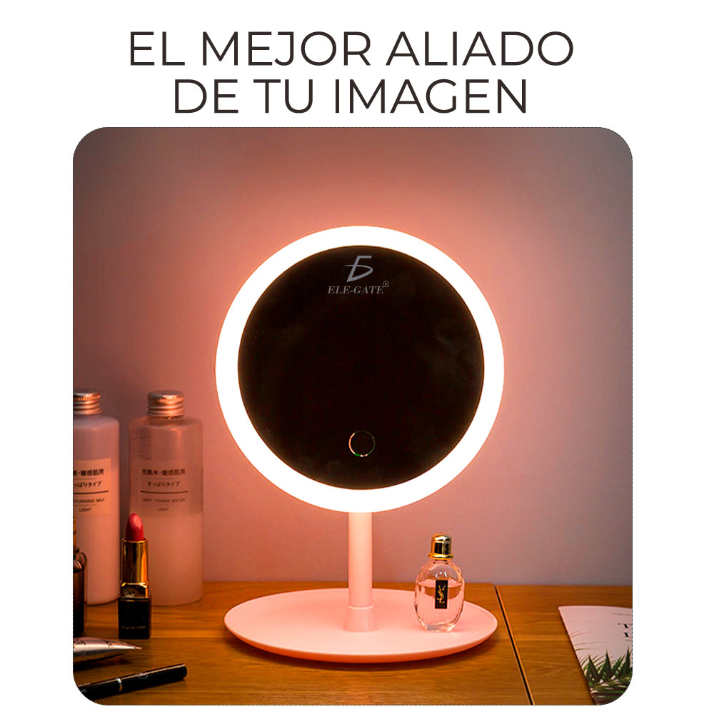Anillo de luz LED 17,5 cm espejo de maquillaje Tiktok portátil