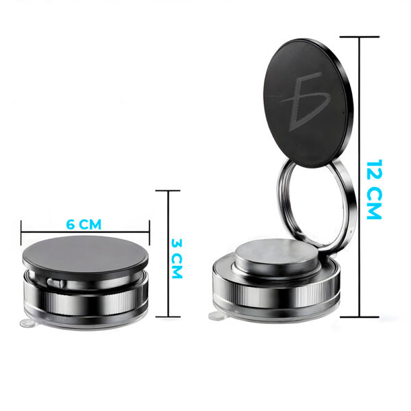 Soporte Magnético para Celular con Succión al Vacío y Rotación 360°