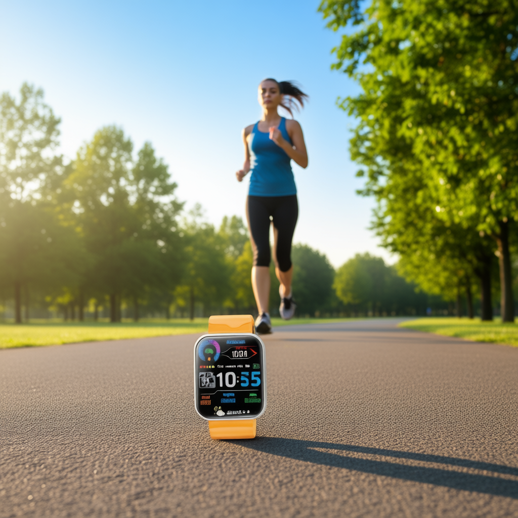 Reloj inteligente con monitor de frecuencia cardíaca, multilingüe, detección de sueño, recordatorios de salud y control de cámara.
