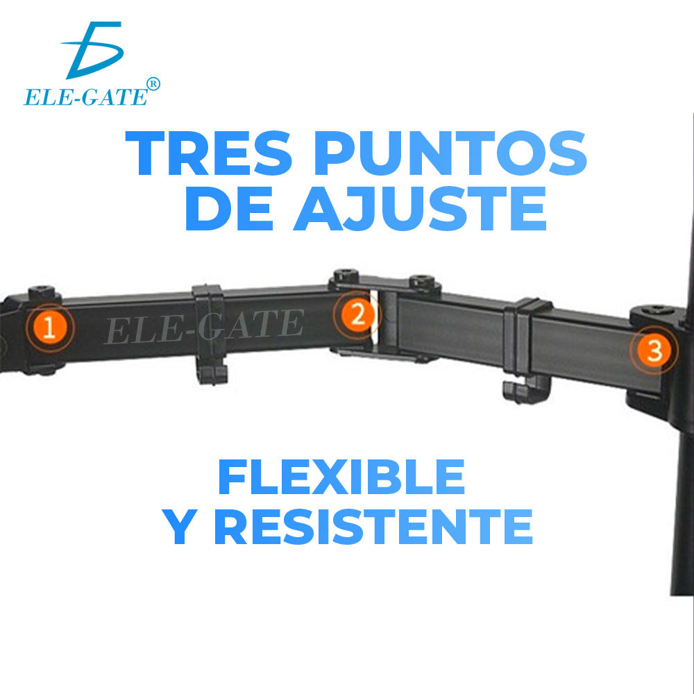 Soporte de Mesa Para 4 Monitor TV Para Montaje En Pared 13 a 27