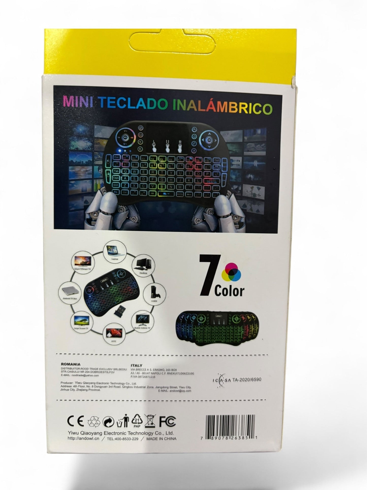 Mini Teclado Inalámbrico con Teclas