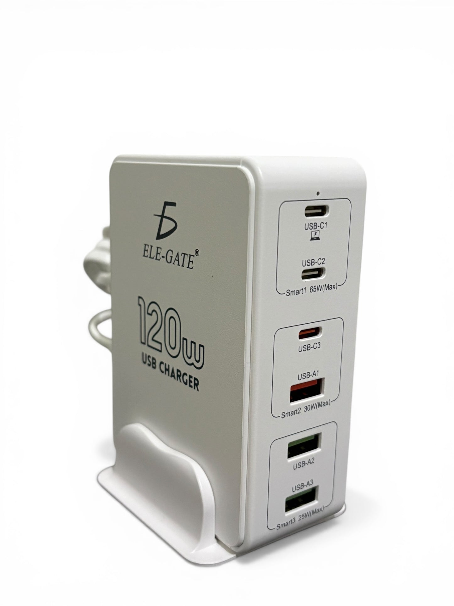 Cargador rápido de escritorio de 6 puertos de 120W