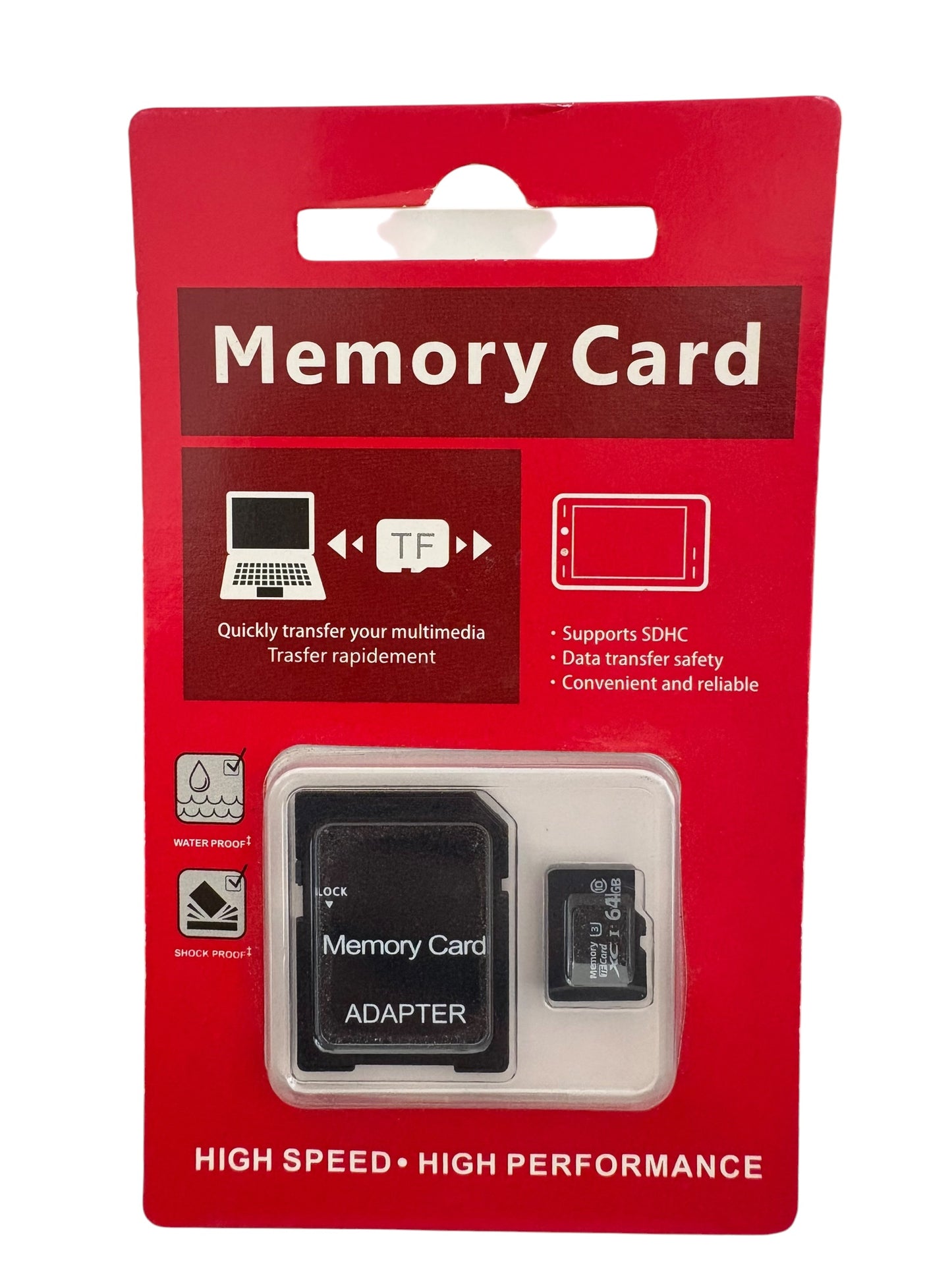 Tarjeta de memoria de cámara, grabadora, camara de seguridad SD 256GB, 128GB & 64 GB