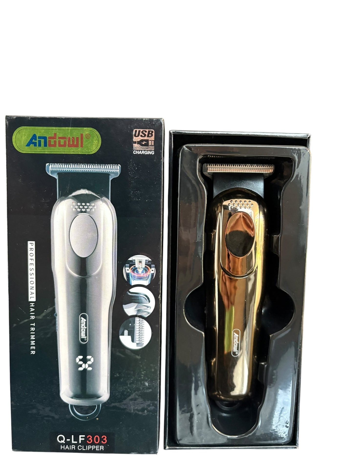 Profesional USB de carga rápida inalámbrica T Blade Hair Trimmer Hair Clippers