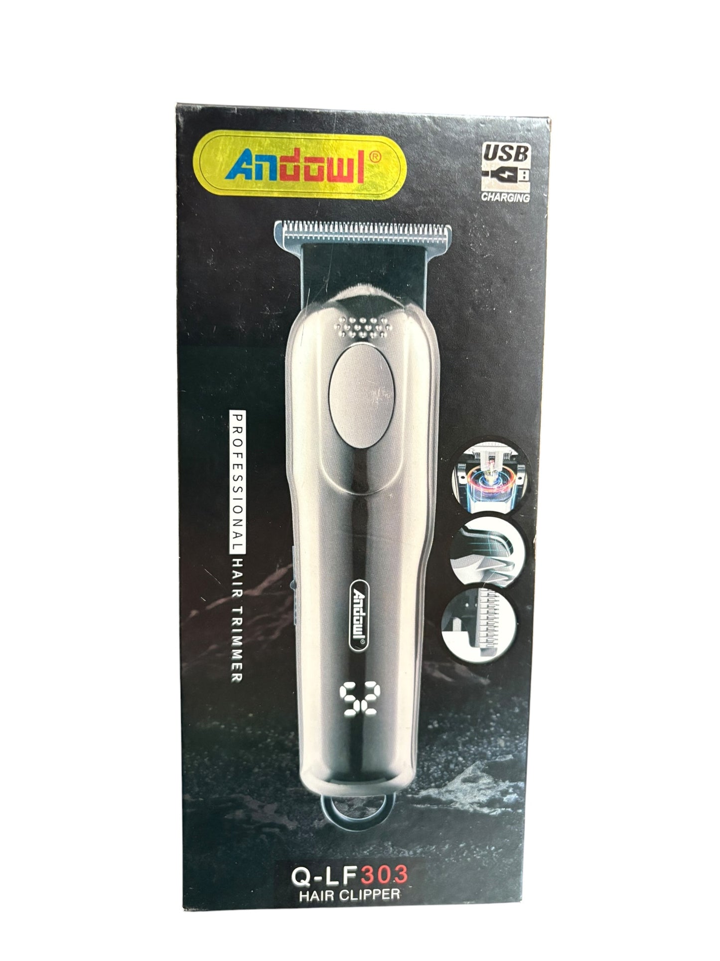 Profesional USB de carga rápida inalámbrica T Blade Hair Trimmer Hair Clippers