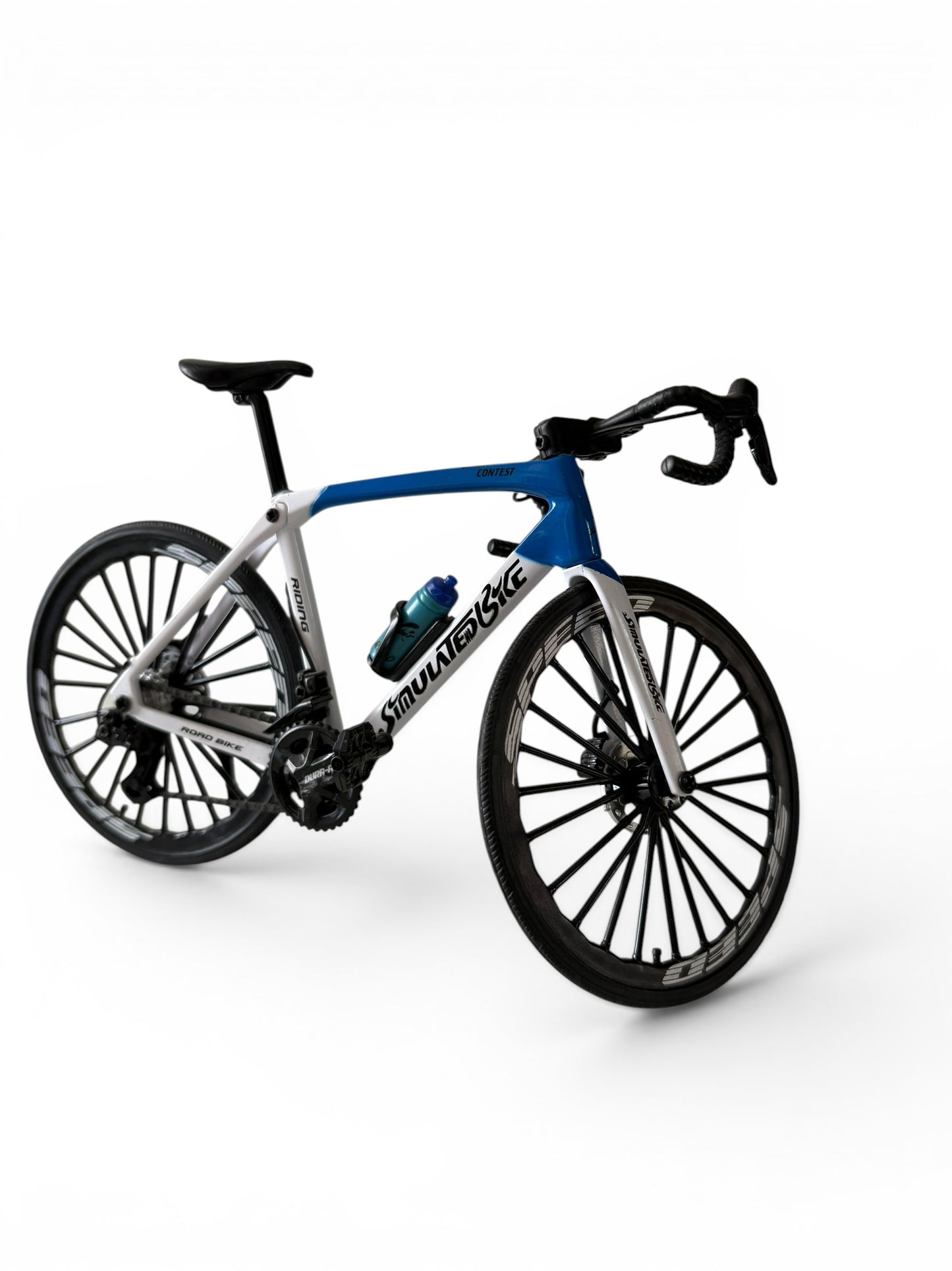 Bicicleta minuatura de ruta Azul y Blanco