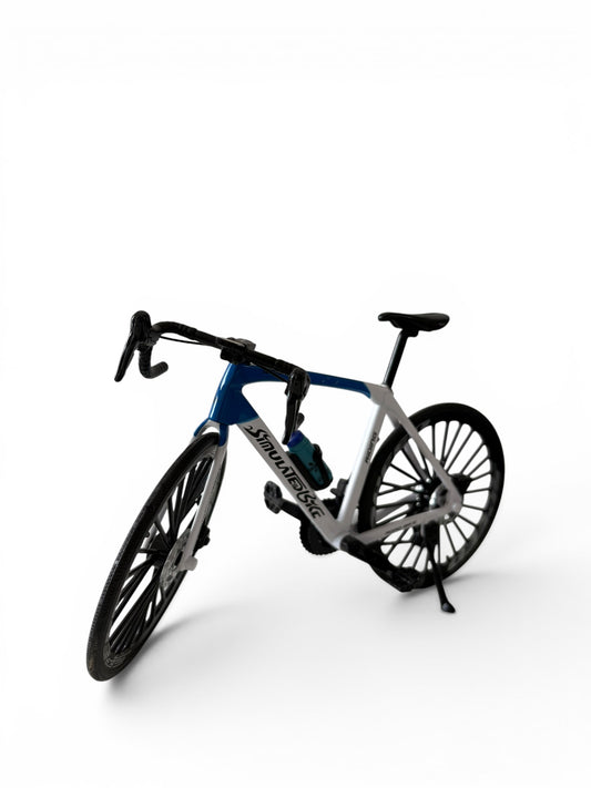 Bicicleta minuatura de ruta Azul y Blanco