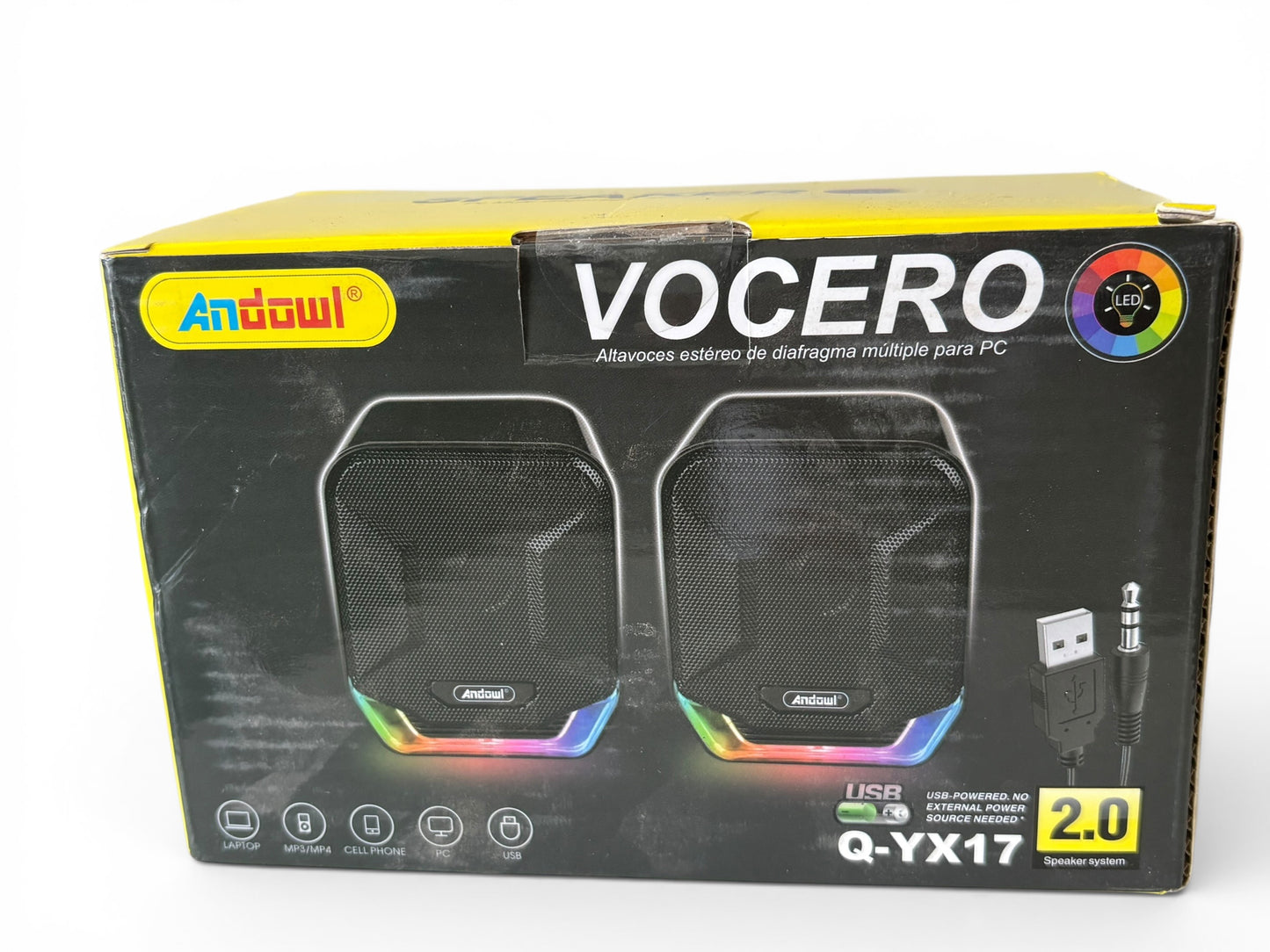 Altavoces para PC y Laptop USB Luces LED