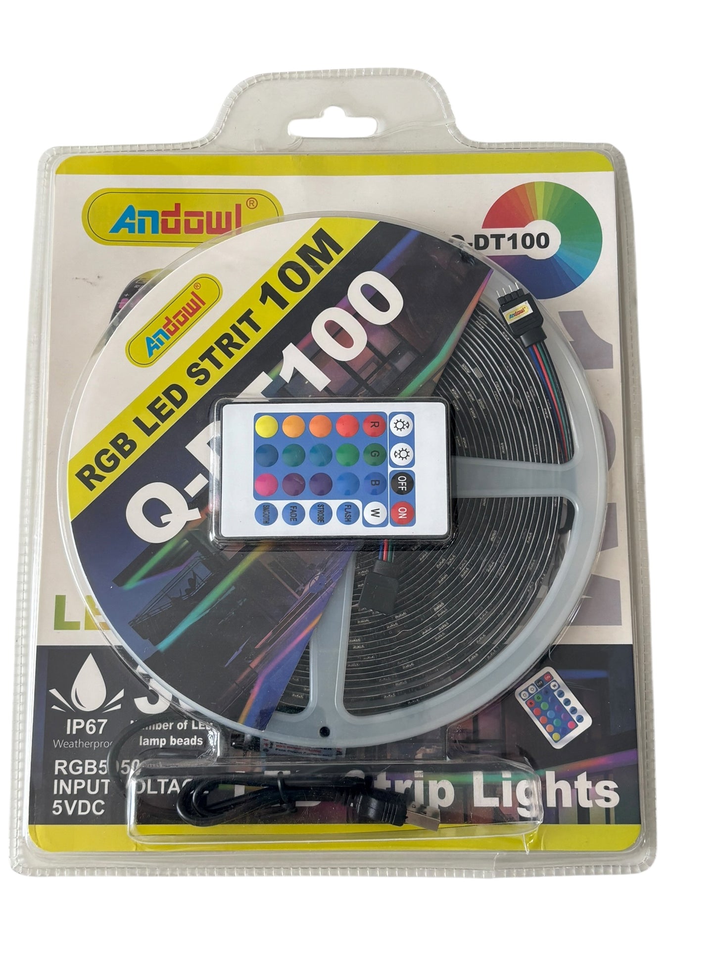 Tira de luces RGB 10M USB impermeable IP67
