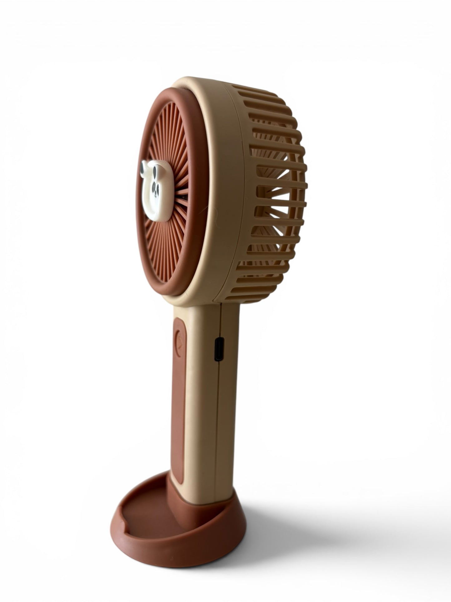 Ventilador recargable USB marrón