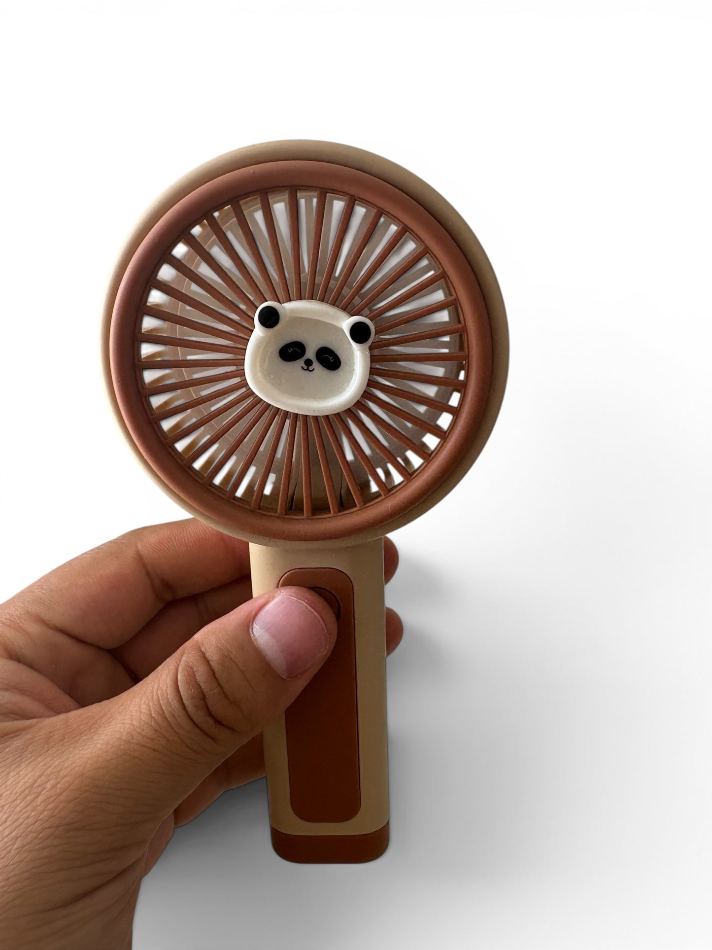 Ventilador recargable USB marrón