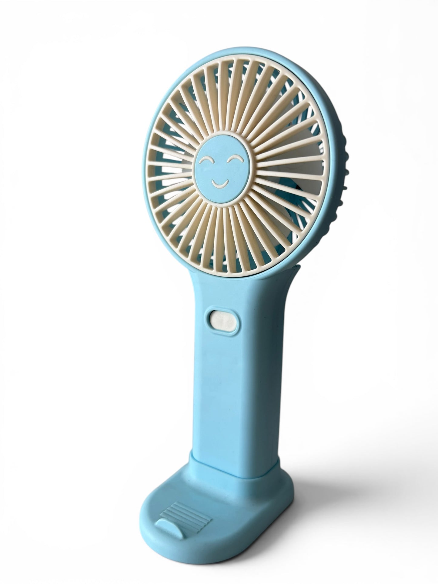 Ventilador portátil recargable con soporte para teléfono móvil