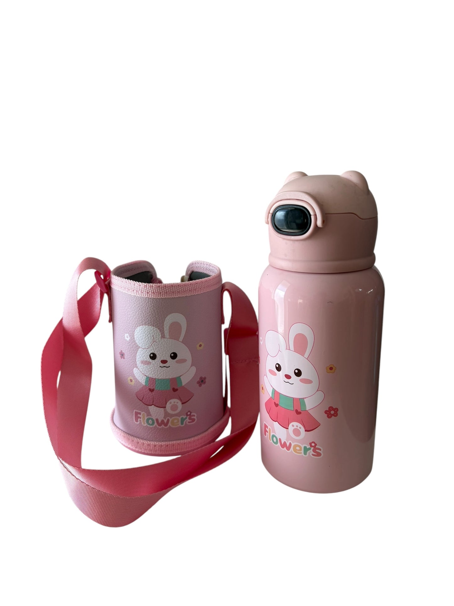 Botella de Agua con Tapa de Popote Térmicas de Acero Inoxidable 22 Onzas
