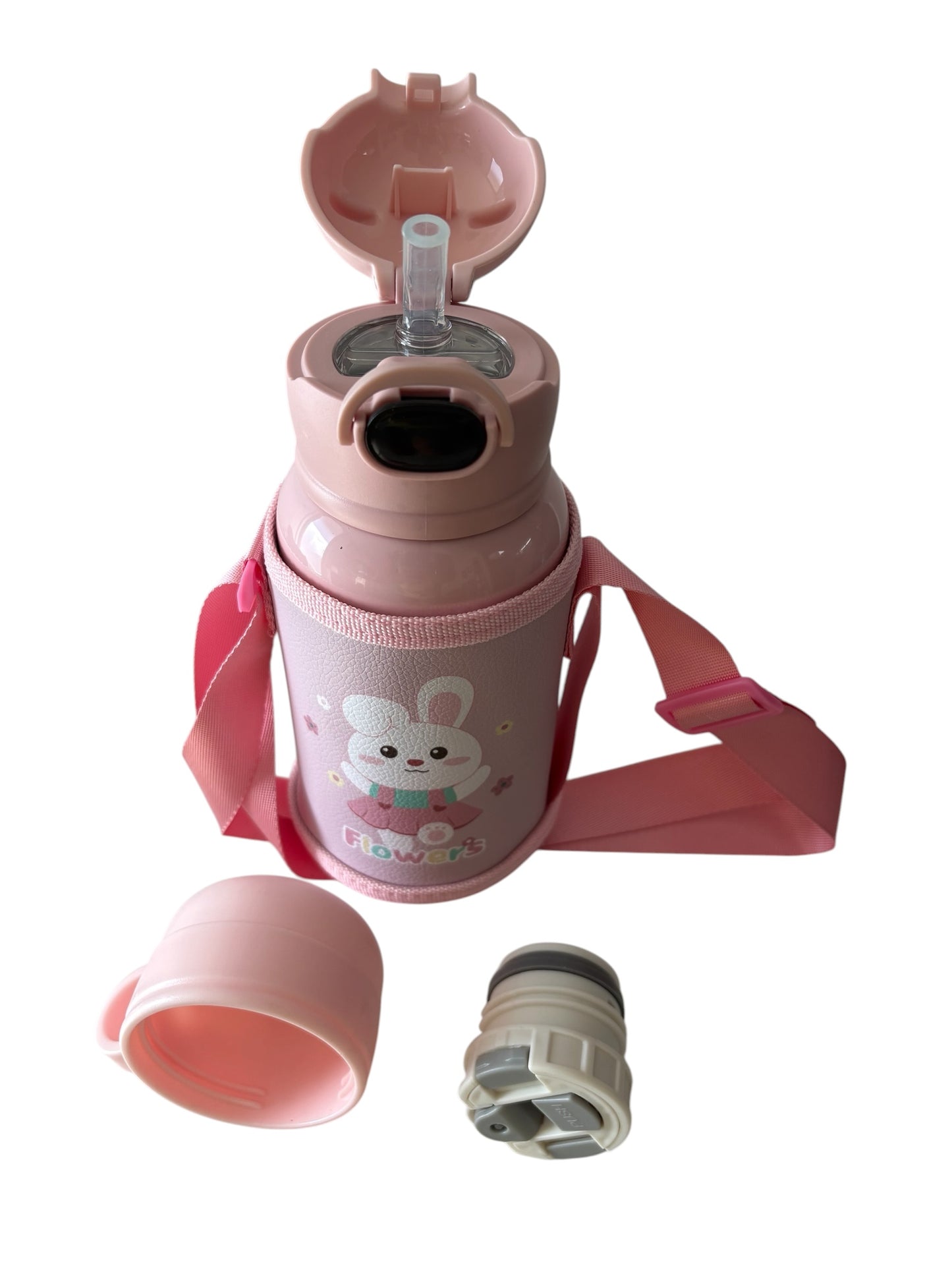 Botella de Agua con Tapa de Popote Térmicas de Acero Inoxidable 22 Onzas