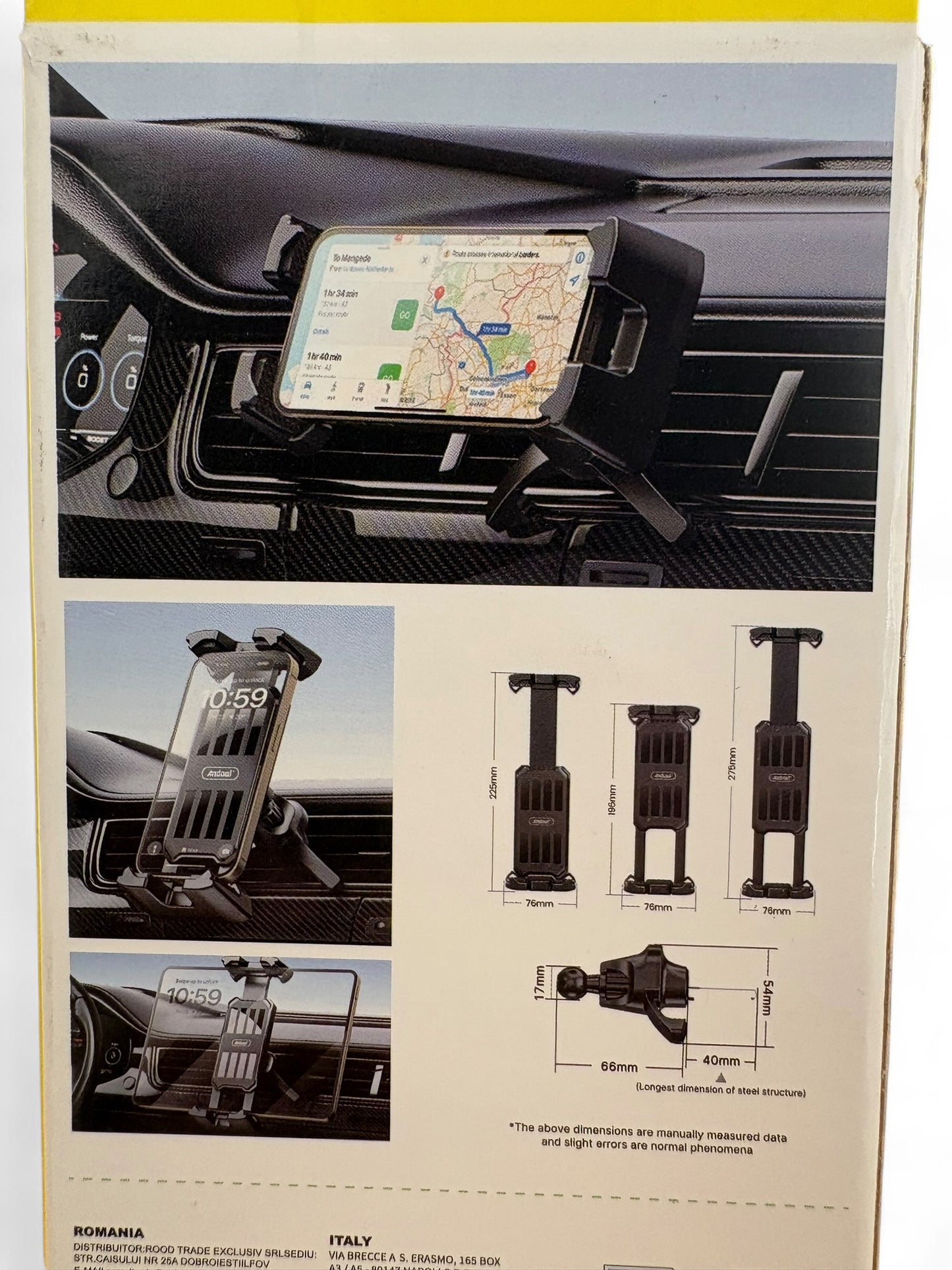 Soporte 360 de celular para vehículos con sujetador a salida de aire