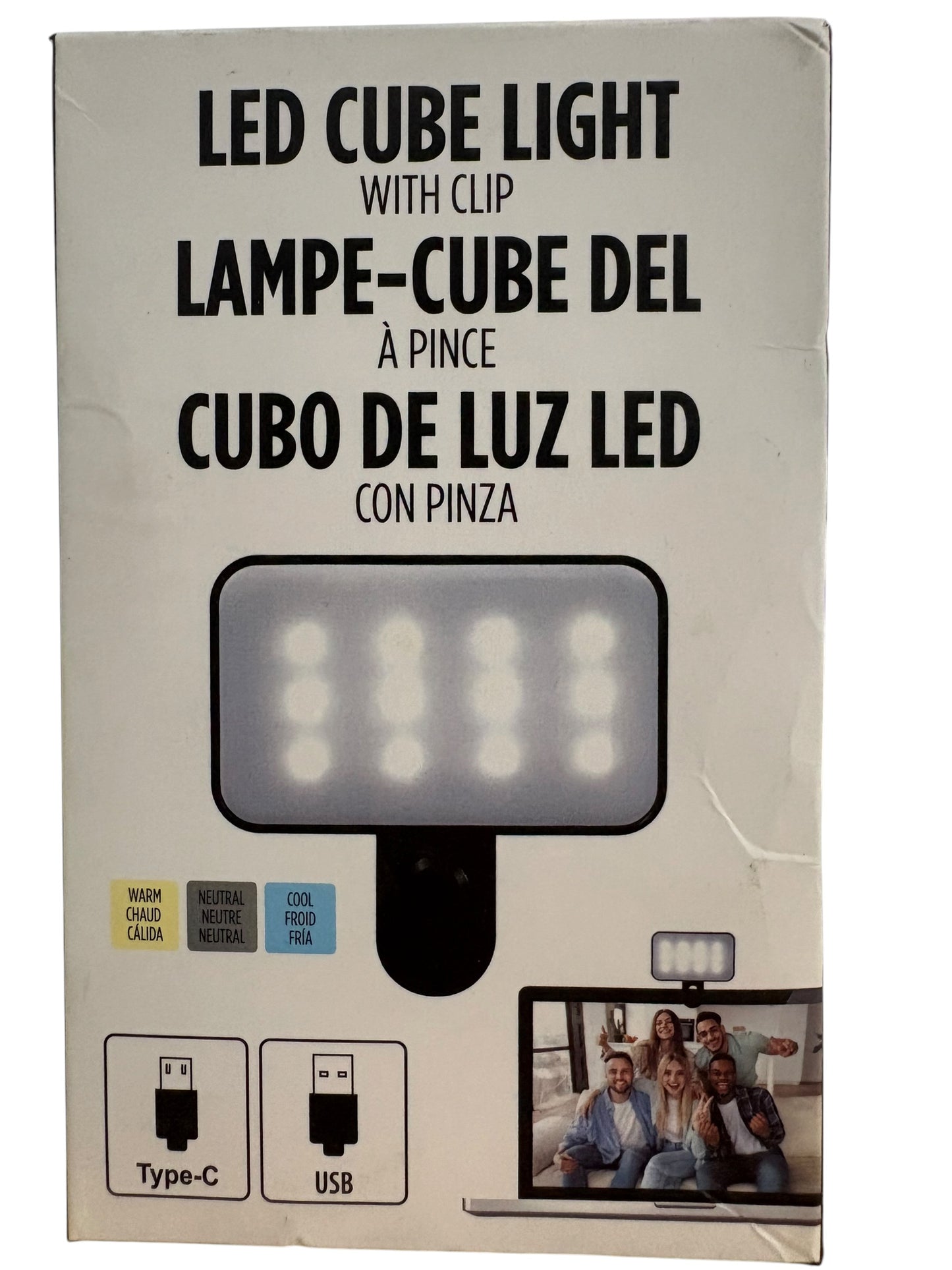 Cubo de Luz LED con Pinza
