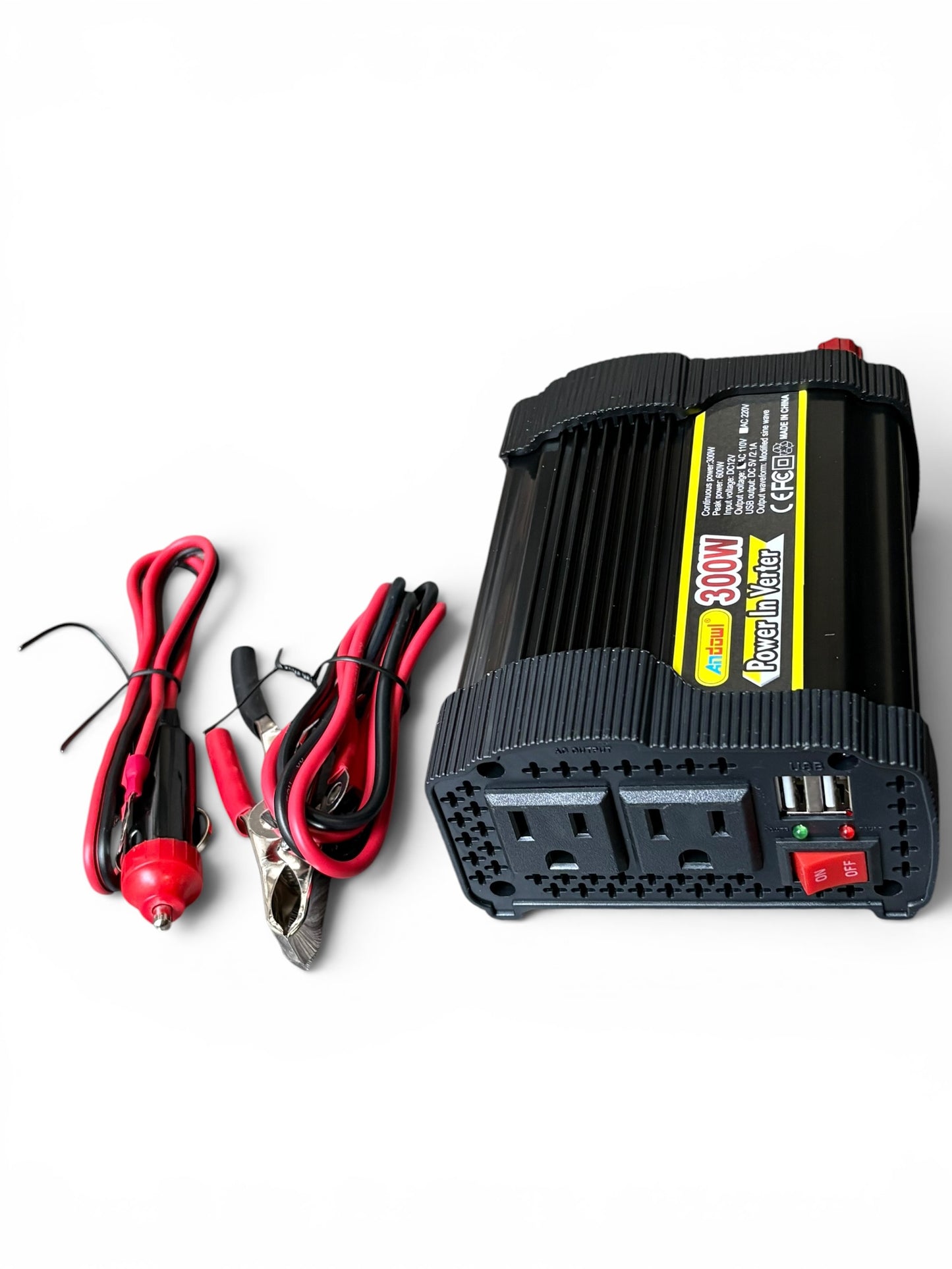 Inversor de Corriente Monofásico de 300W, 50/60 Hz, para Uso Automotriz