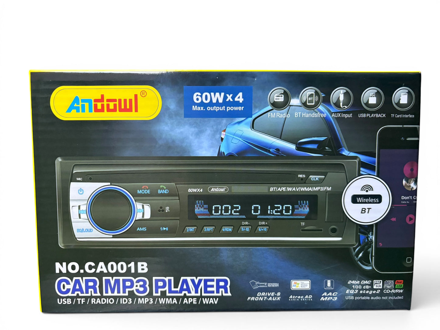 Reproductor MP3 Para Coche Bluetooth CON Tarjetas USB y SD