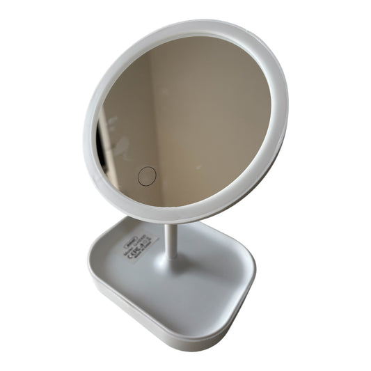 Espejo de maquillaje con luz LED ajustable