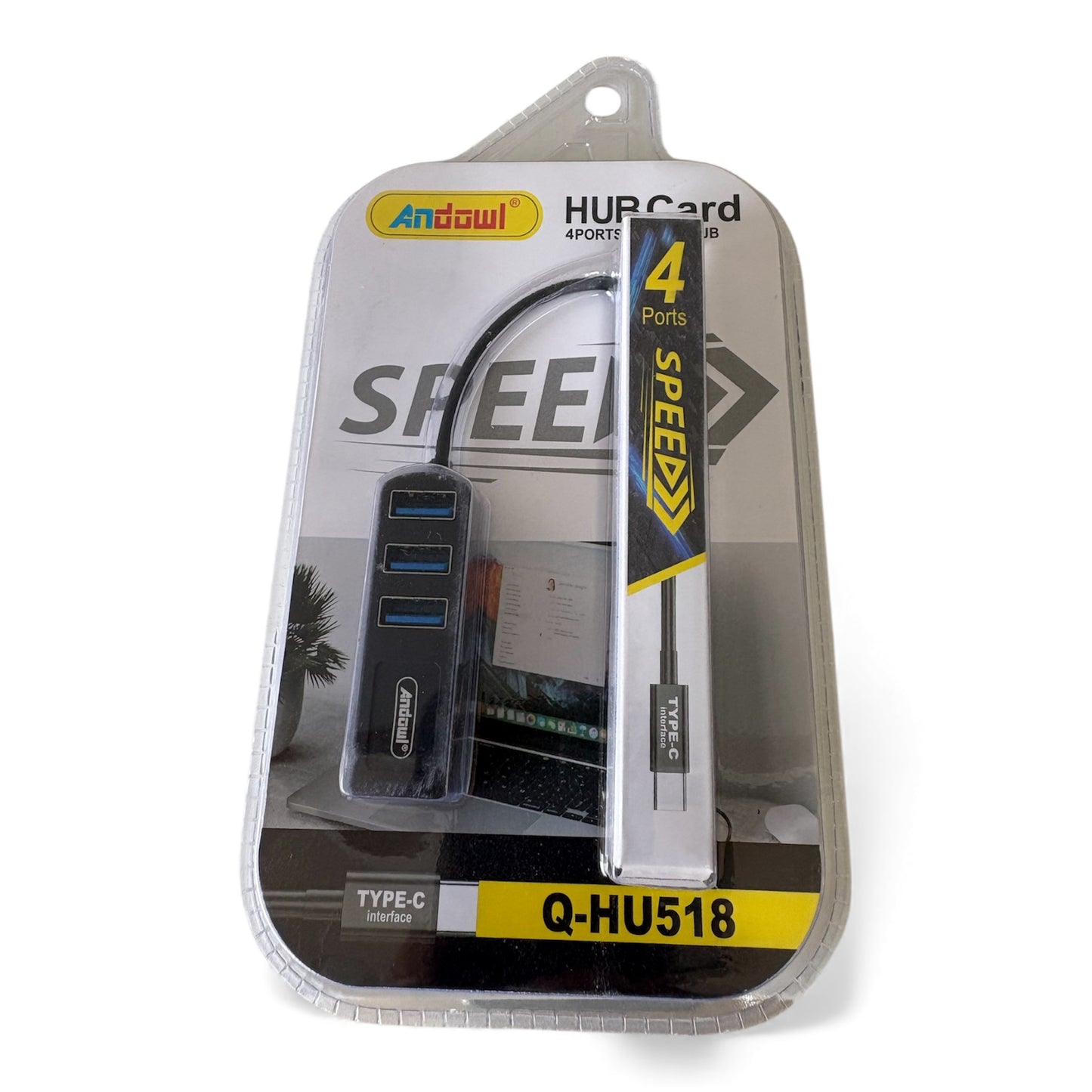 HUB tipo C de 4 puertos USB de alta velocidad