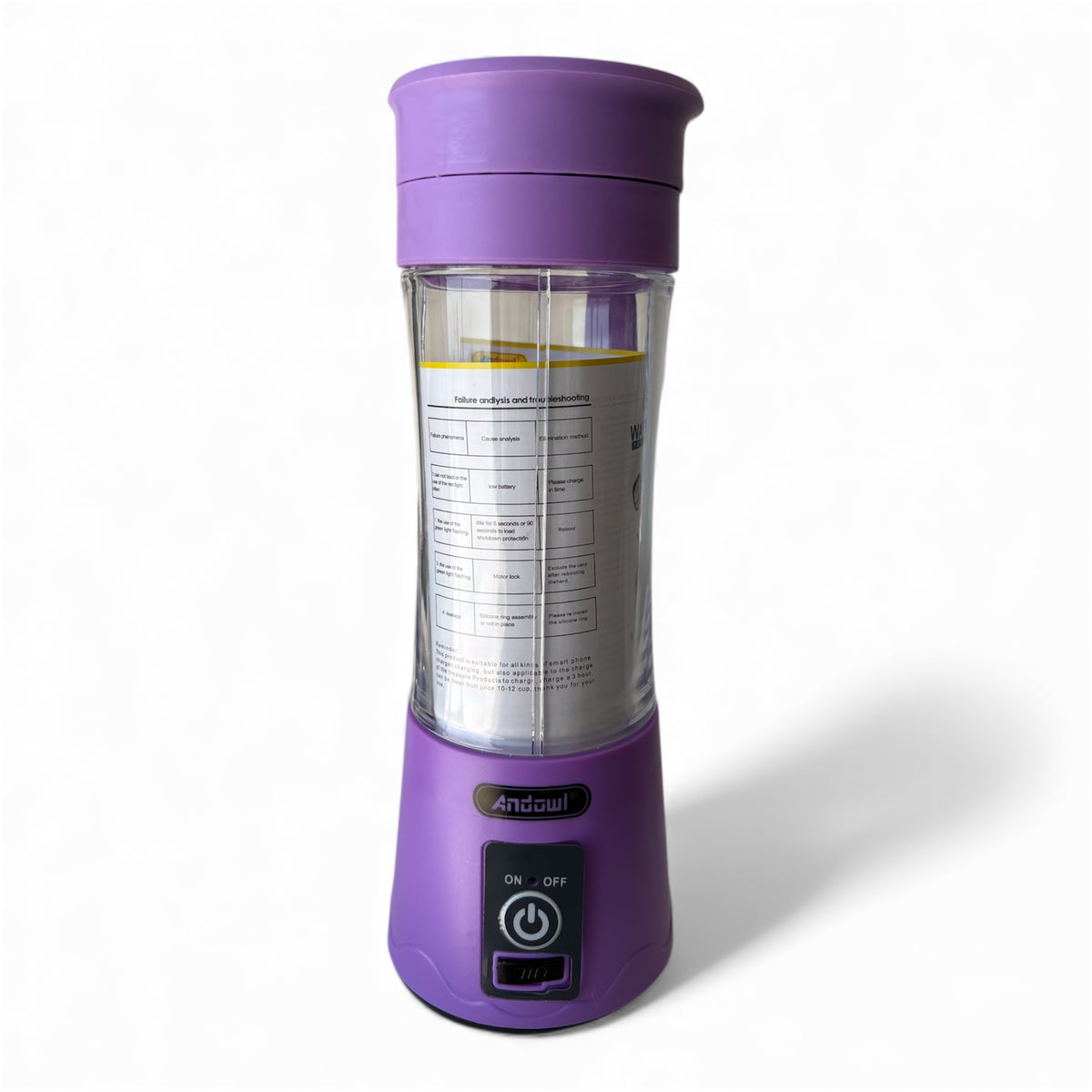 Vaso exprimidor portátil recargable 380 ML 10-12 Horas