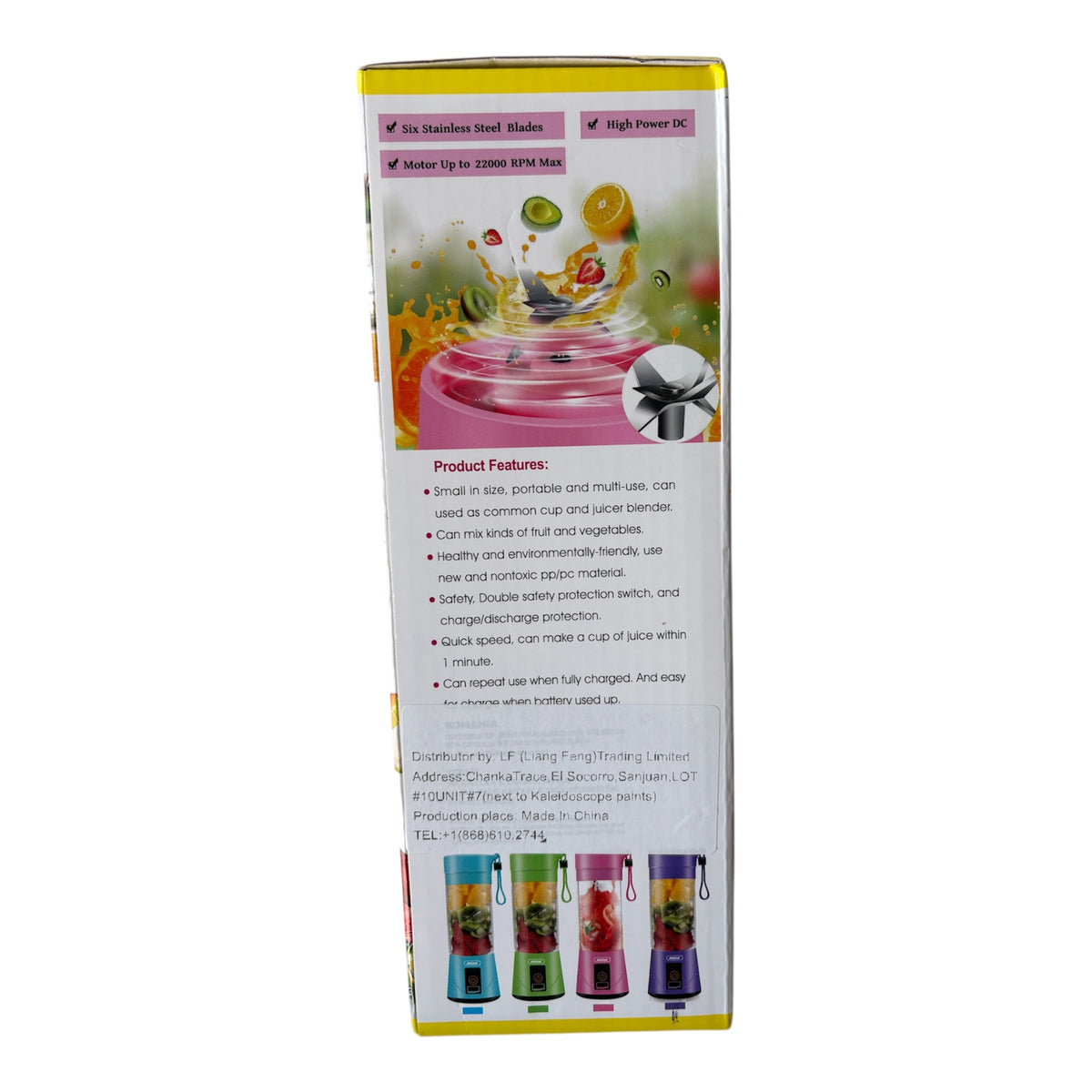 Vaso exprimidor portátil recargable 380 ML 10-12 Horas
