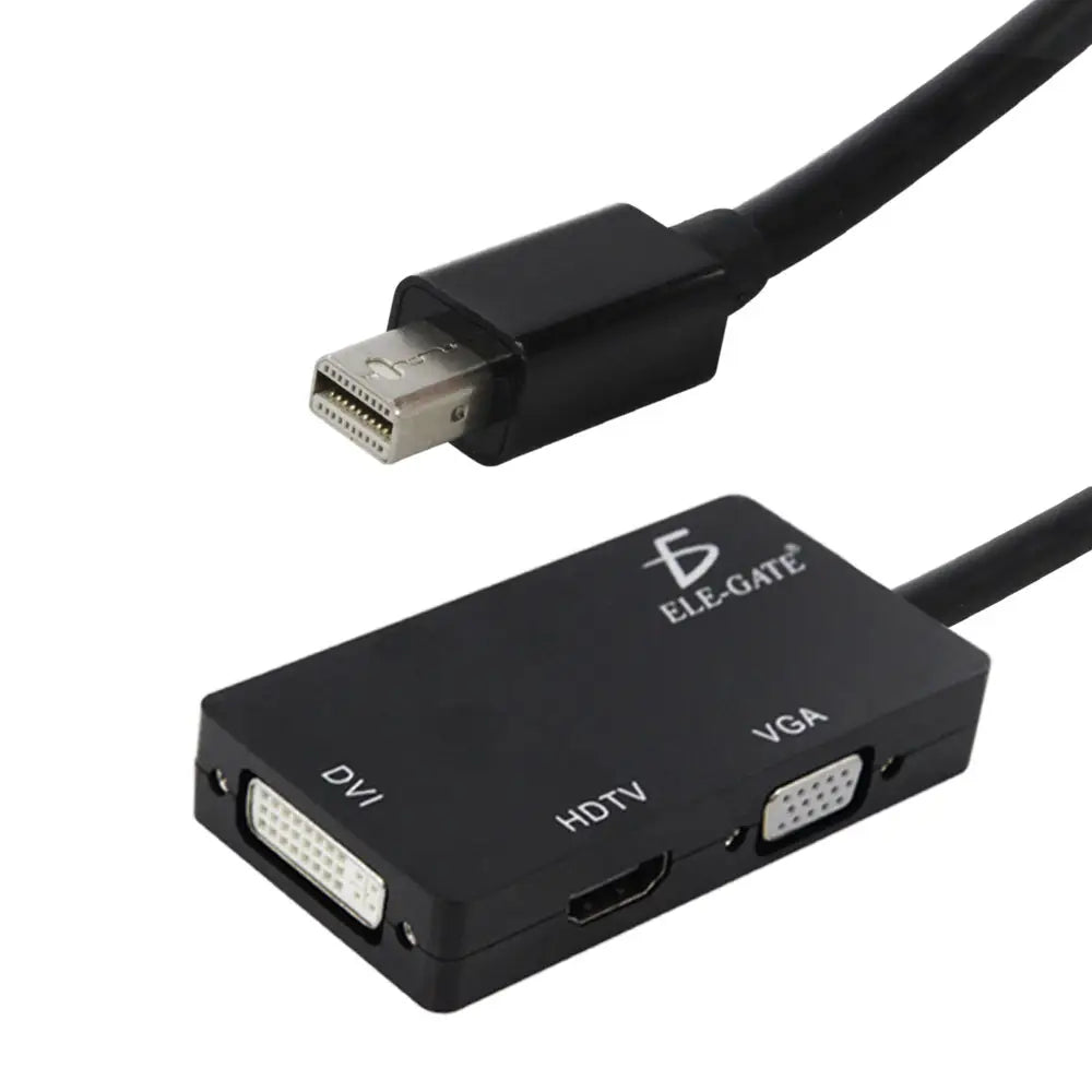 Adaptador 3 En 1 Mini Dp Displayport AHdmi Vga Dvi De Mac