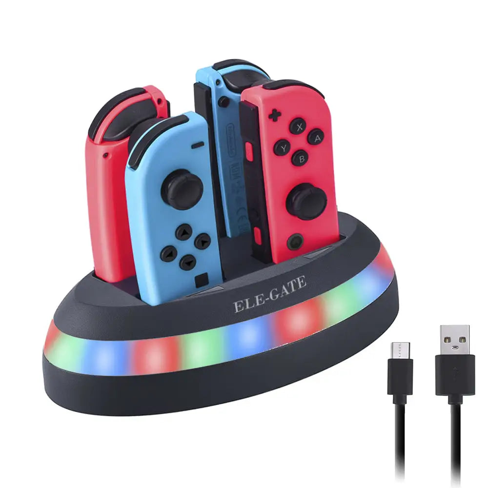 Estación de carga rápida compatible con controles de nintendo switch joycon