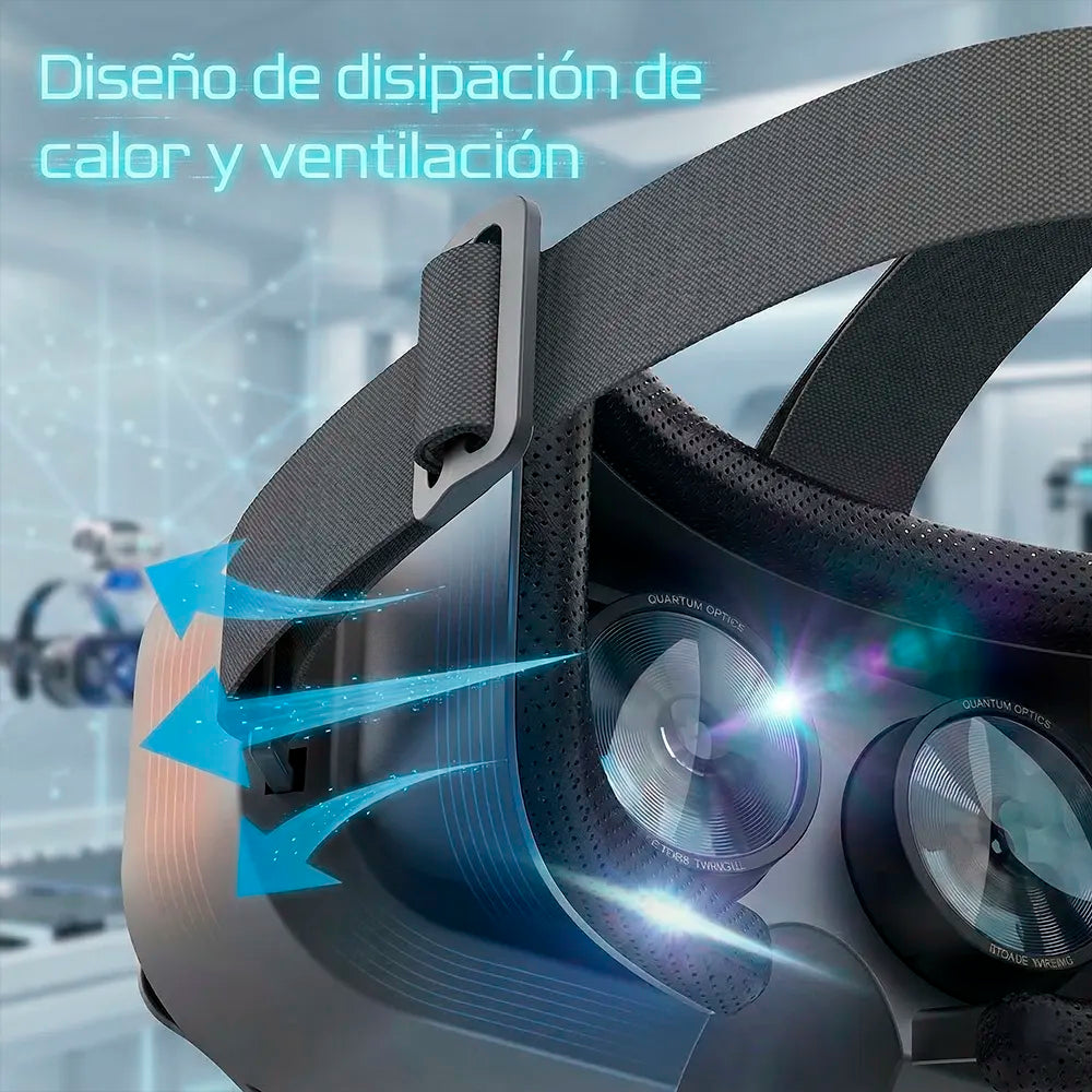 Lentes de realidad virtual VR ajustables soportan dispositivos de hasta 7