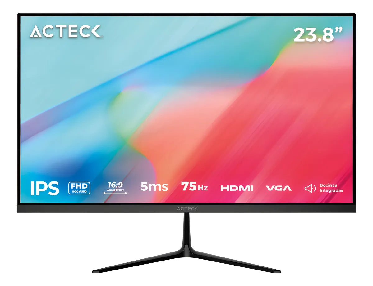Monitor Acteck Plano 23.8 IPS Captive Vivid SP240 FHD 75Hz 5ms