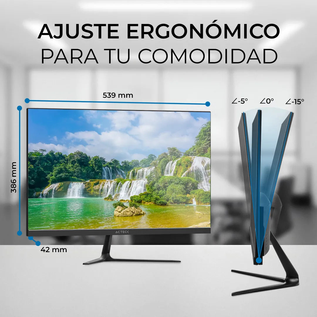 Monitor Acteck Plano 23.8 IPS Captive Vivid SP240 FHD 75Hz 5ms