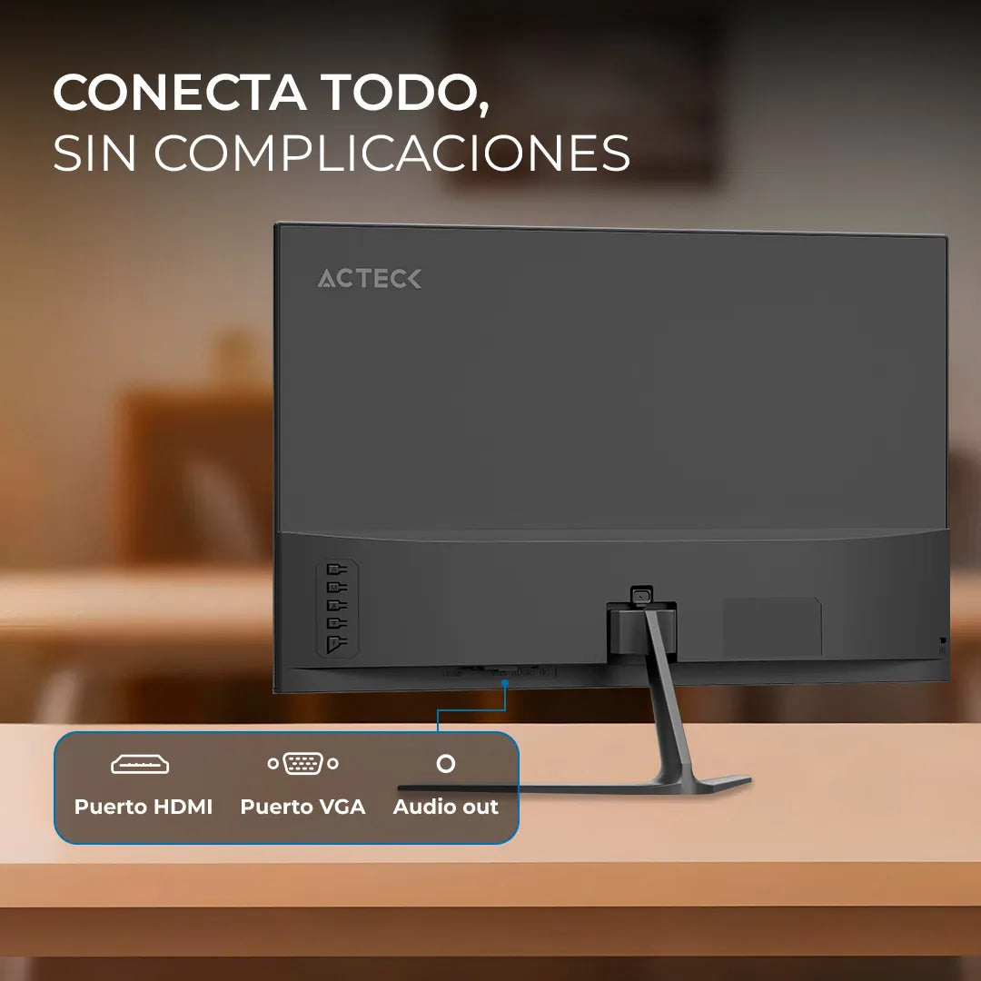 Monitor Acteck Plano 23.8 IPS Captive Vivid SP240 FHD 75Hz 5ms