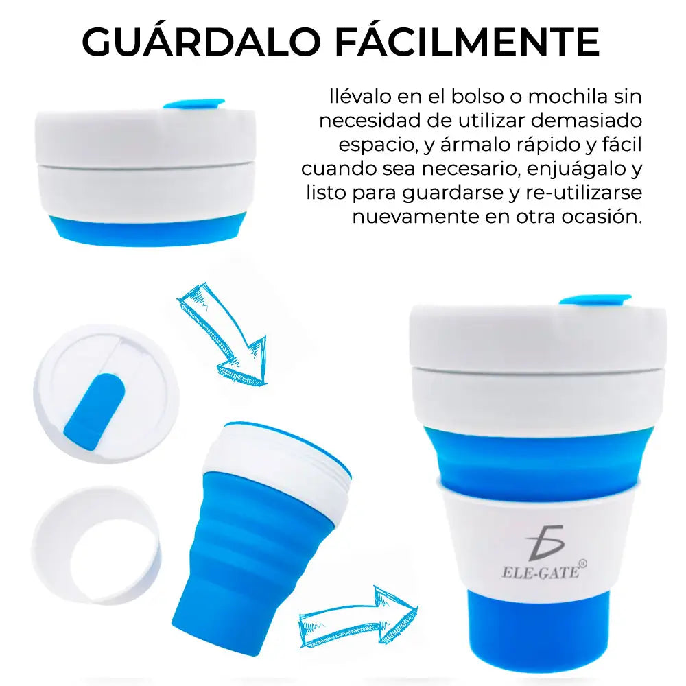 Vaso De Silicona Retráctil Reutilizable