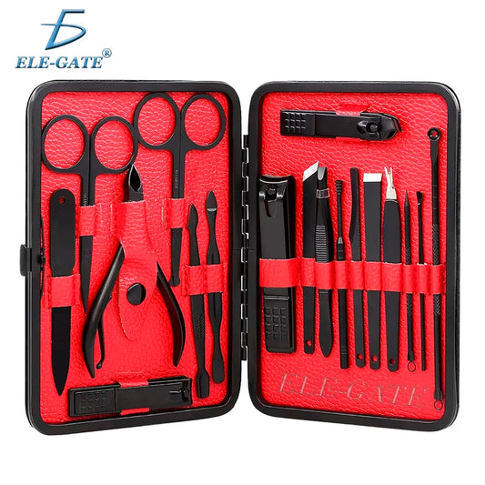Kit de Cortauñas Profesional 24 en 1 con Set de Agujas para Acné