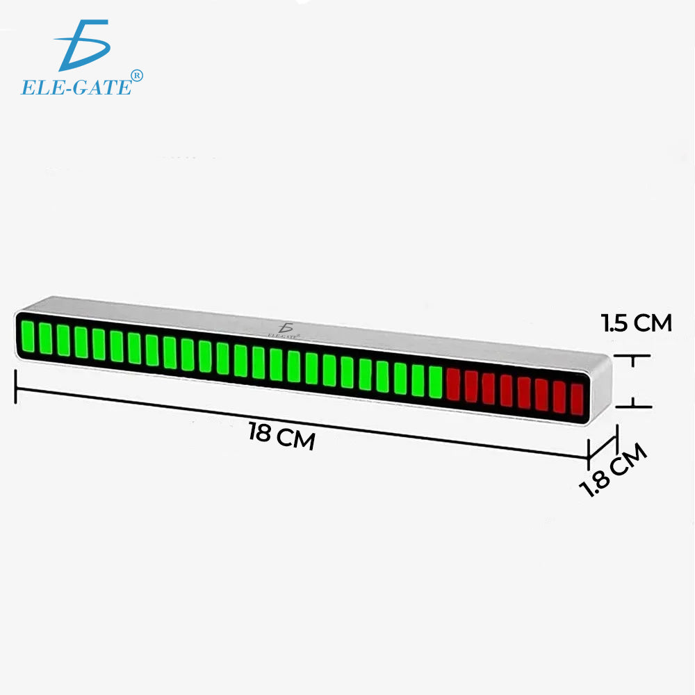 Barra luz LED RGB Reactiva al Sonido, Indicador de Nivel de Música Rítmica Activada por Voz para Fiestas.