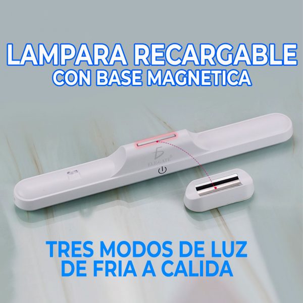 Lámpara de escritorio recargable con base magnética
